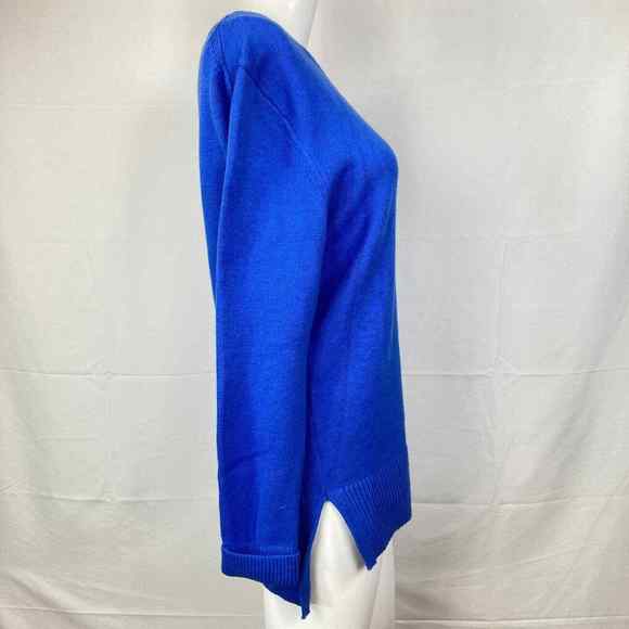 NWT‎ Banana Republic Sweater Womens Sz L Blue Cotton Knit Pullover Long Sleeve - Picture 3 of 10